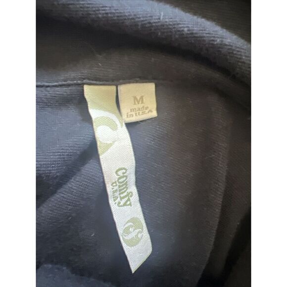 Comfy USA Womens Medium Funnel Neck Lagenlook Asymmetrical Topper Jacket Black - Picture 6 of 7